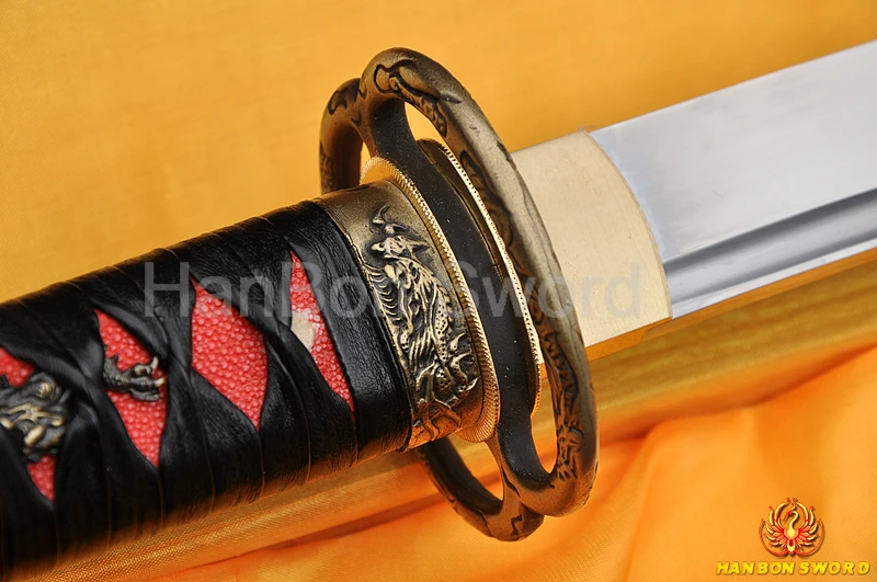 Японский самурайский меч катана Полный Танг 1095 Высокоуглеродистая сталь