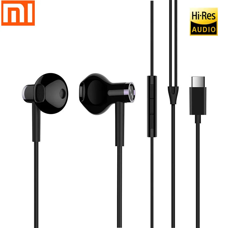 

Original Xiaomi Dual Units Half In-Ear Earphone Type-C Version with Mic Wire Control Dual Driver For Android Smartphones