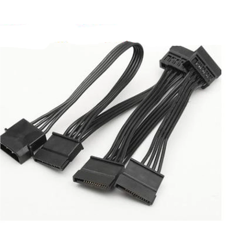 

ULT-Best Molex 4pin IDE 1 to 5 SATA 15Pin Hard Drive Power Supply Splitter Cable Cord for DIY PC Sever 4-pin to 15-pin Power