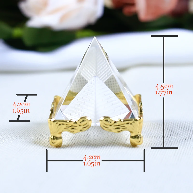 Хрустальная Фигурка пирамиды 4 см|craft cone|craft miniaturescrafts ornament |