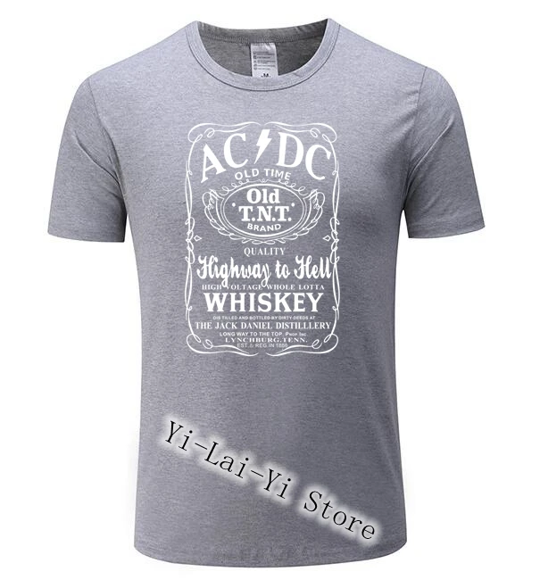 Музыкальная группа ACDC 100% cott футболка для мужчин Прямая поставка Летняя 15 видов