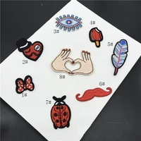 wholesale 20pcs embroidered sewing on patch iron on patch stickers for clothes sewing fabric applique supplies yh88