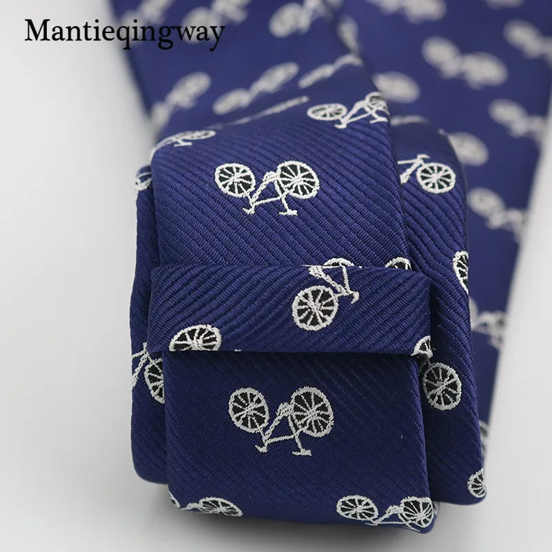 Mantieqingway модные череп галстук для Для мужчин 2017 Повседневное полиэстер узкий