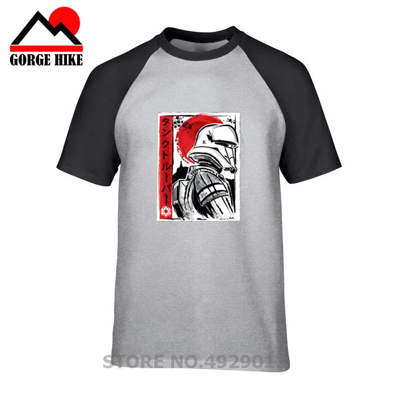 Мужская футболка с круглым вырезом Empire tank trooper storm army japan sun red летняя в винтажном
