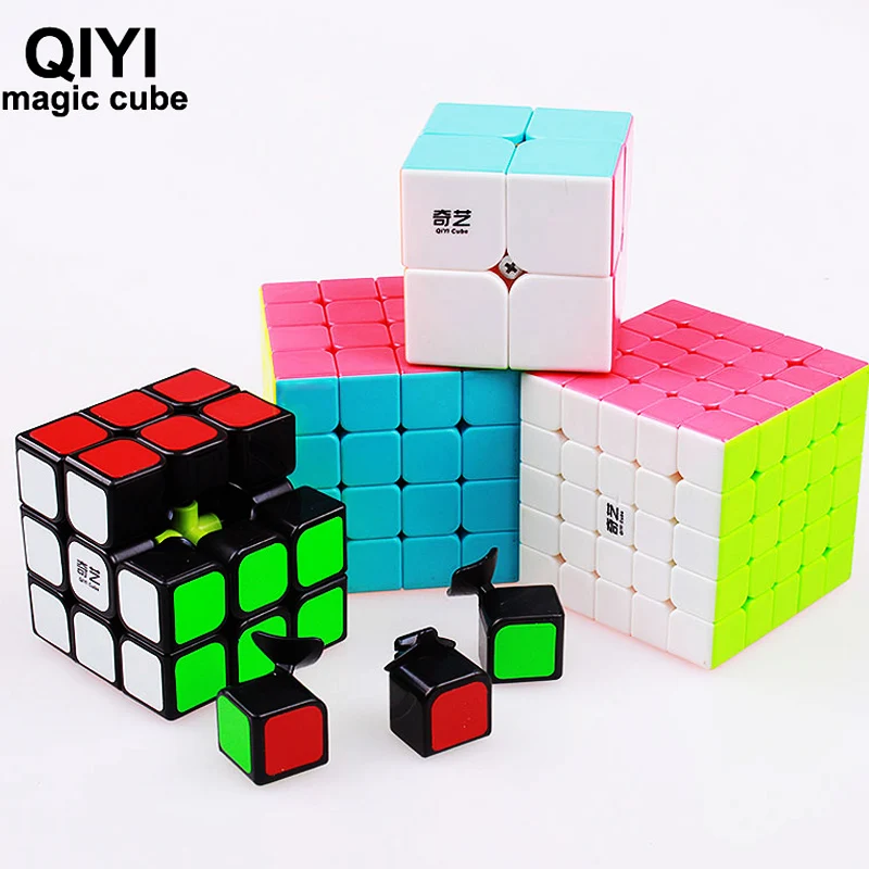 QIYI магический скоростной 2x2 куб 5x5x5 без наклеек 3x3 Карманный головоломка