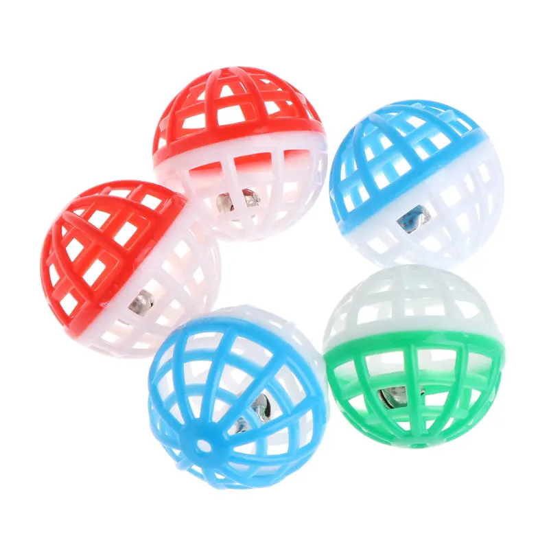 

5Pcs/Set Cat Toy Bell Hollow Balls Sound Pet Game Kitten Plastic Interactive Rattle