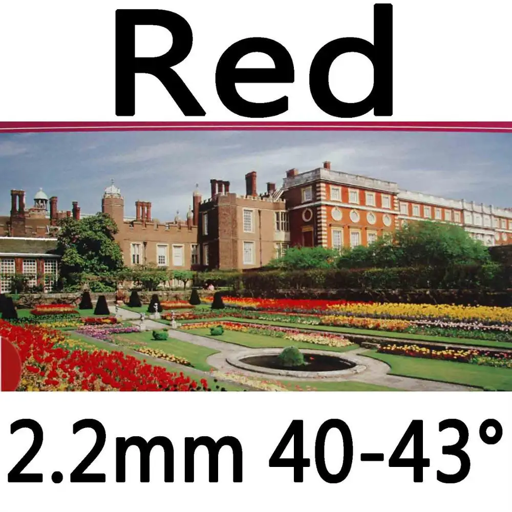 Red 2.2mm H40-43 Kokutaku Tulpe 007 Тайвань Pips-In настольный теннис(PingPong) Резина с японской губкой - Цвет: Red 2.2mm H40-43