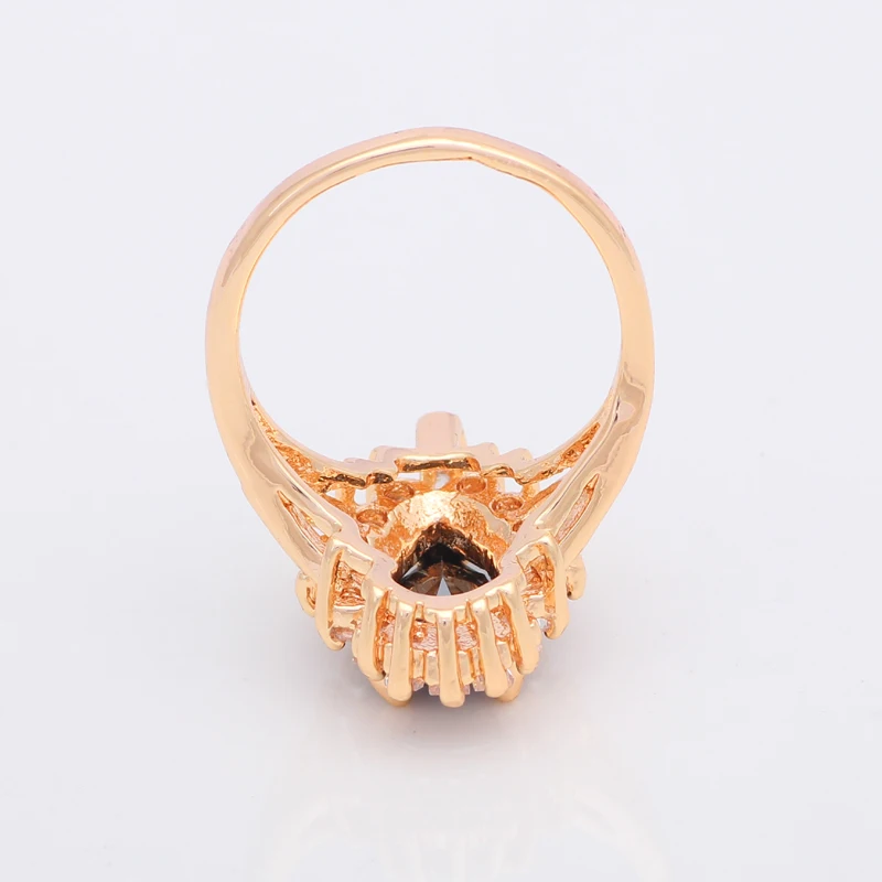 Mysterious Black Design Party Rings for Women Yellow Gold Tone Austrian Zirconia size #6#7#8#9 JR2064 | Украшения и аксессуары