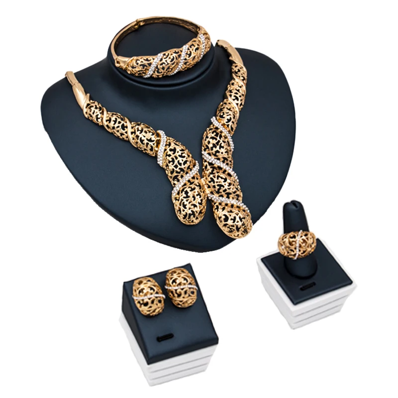 Комплект ювелирных изделий в африканском стиле ювелирный набор с кристаллами