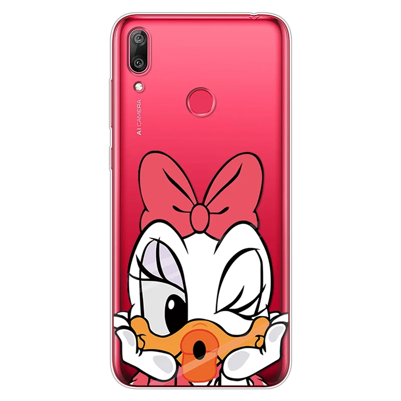 Милая мультяшная пара для huawei Y7, Силиконовый ТПУ чехол, мягкий чехол для телефона, чехол для huawei Y7 Y 7 Y7Pro Y7 Pro чехол