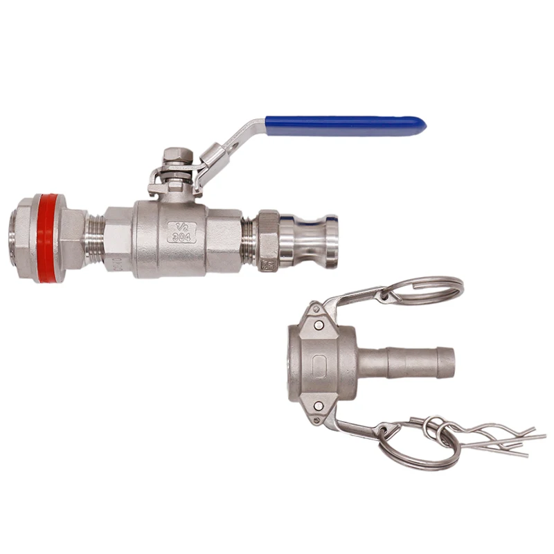 Бесшовный 304 ss шаровой клапан с быстроразъемным Fit 1/2 &quotID шланг подходящие