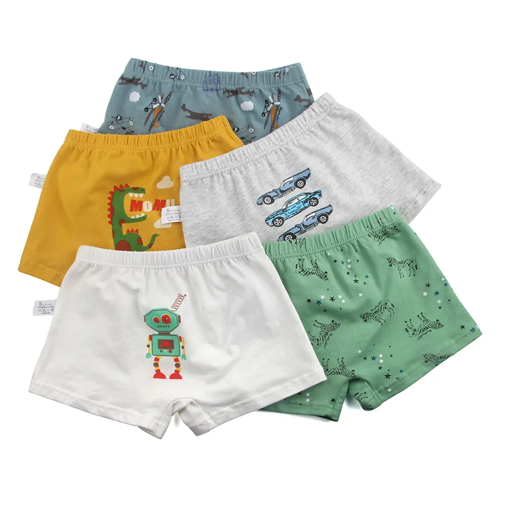5pcs JiQiRen Konglon Г., новая мода, От 2 до 14 лет, хлопковое детское нижнее белье, штаны детские трусы, милые трусы-боксеры для мальчиков трусики для маленьких мальчиков нижнее белье с рисунками - Цвет: 5pcs JiQiRen Konglon