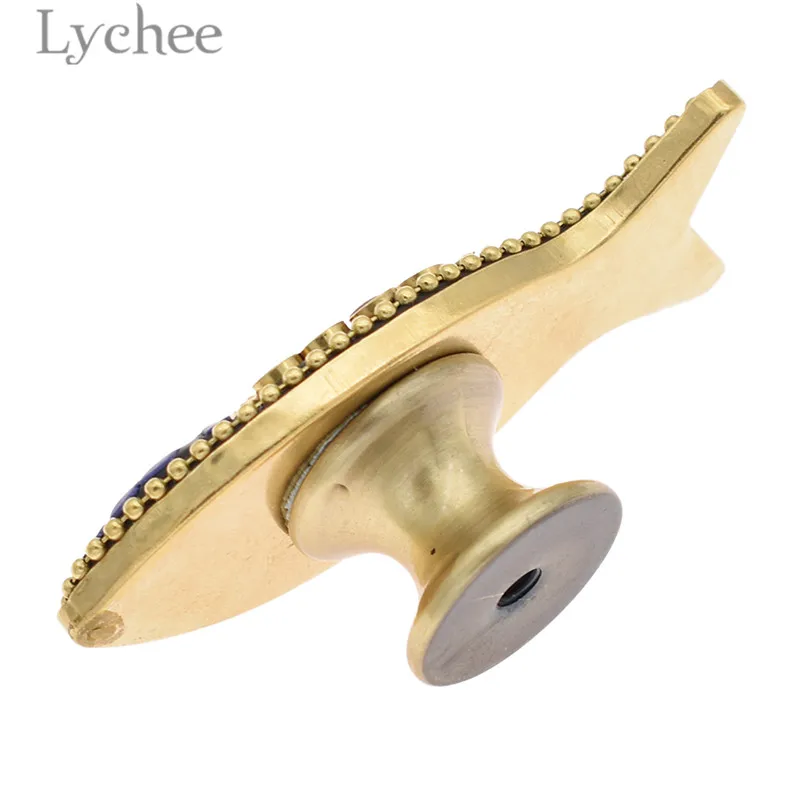 Lychee Life фольклорный дизайн рыбы выдвижная ручка для ящика винтажные