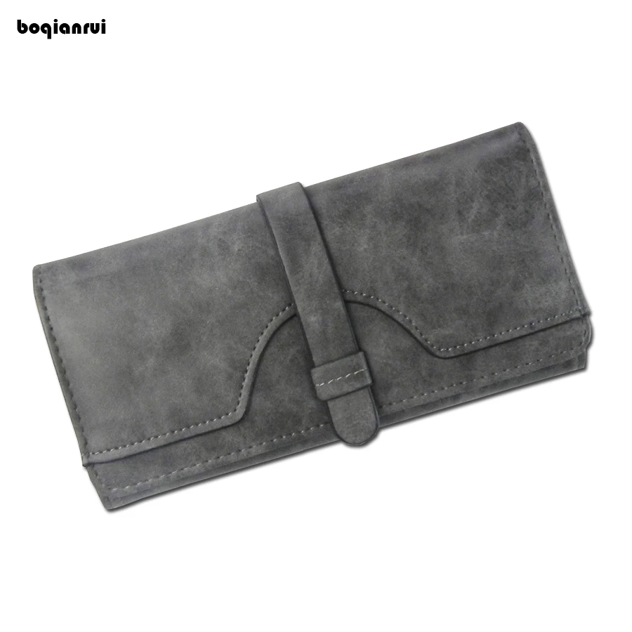 

PU Leather Women Wallets Lady Purse Card Holder Vintage Long String Wallet Clutch Fashion Standard Wallet