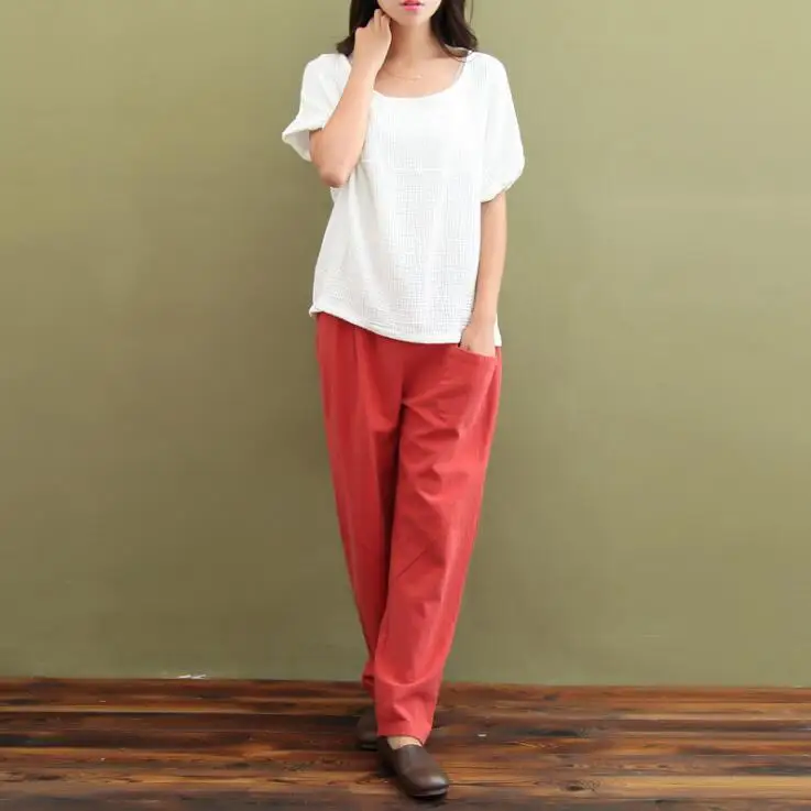 2018 fashion Spring harem pants loose casual women trousers linen pantalon for ladies | Женская одежда
