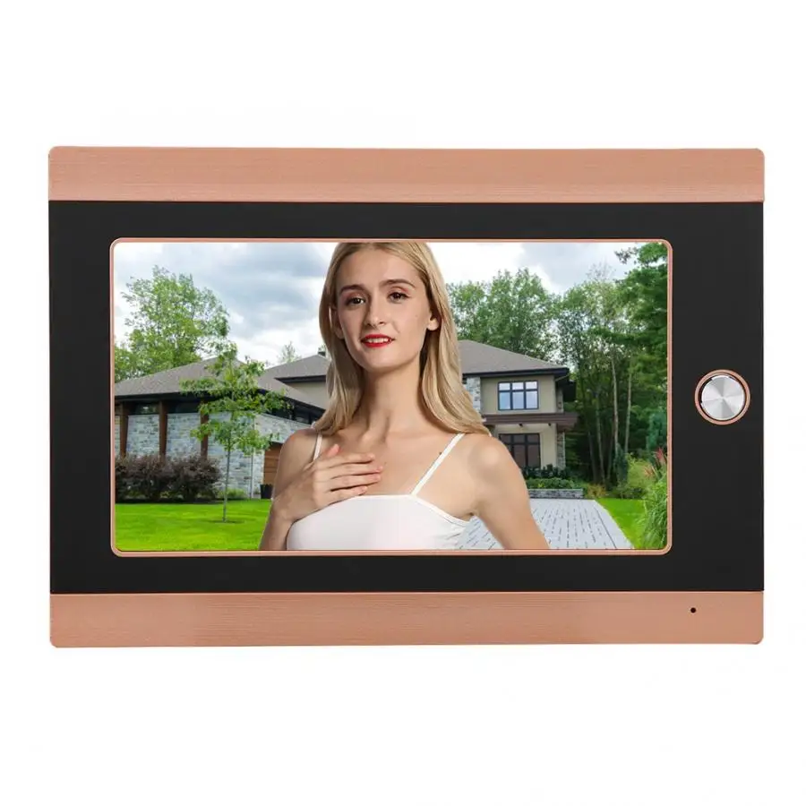 Wifi беспроводной дверной глазок звонок 7 дюймов ЖК-экран 720P HD PIR камера 16 Chime