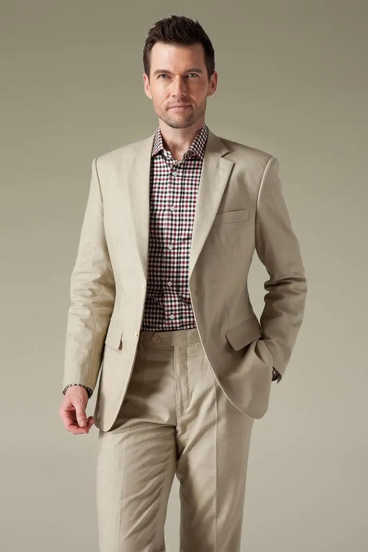 Фото 2017 новейший дизайн брюк мужской костюм цвета хаки летний Повседневный
