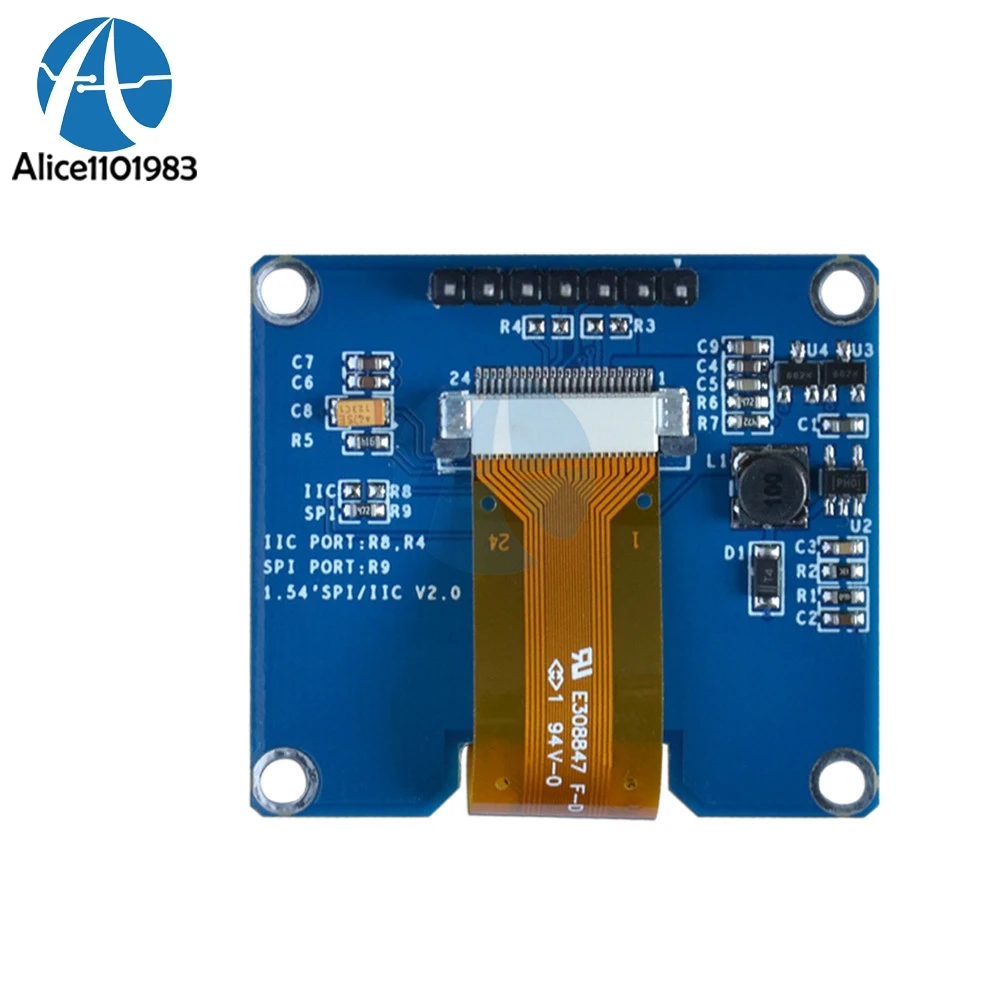 OLED модуль 1 54 дюйма 7 контактов белый/синий/желтый с интерфейсом IIC I2C SPI|ЖК-модули| |
