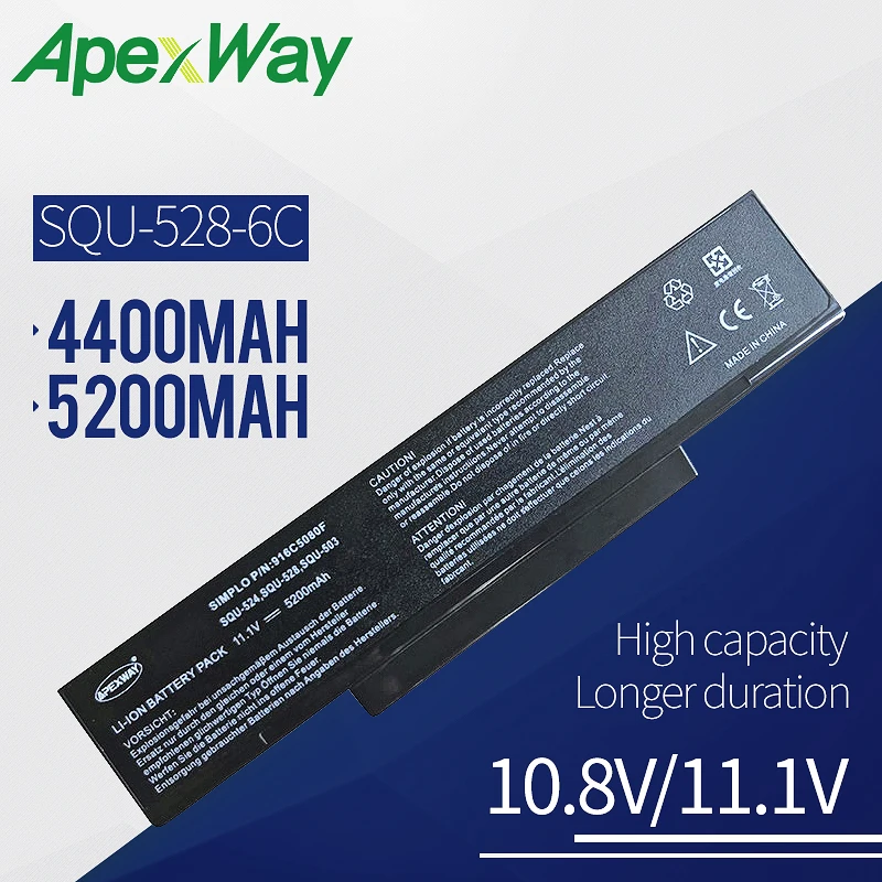 Apexway ноутбук Батарея для LG/Asus ED500 M740BAT-6 M660BAT-6 M660NBAT-6 SQU-524 SQU-528 SQU-529 SQU-718 BTY-M66 BTY-M67 BTY-M68