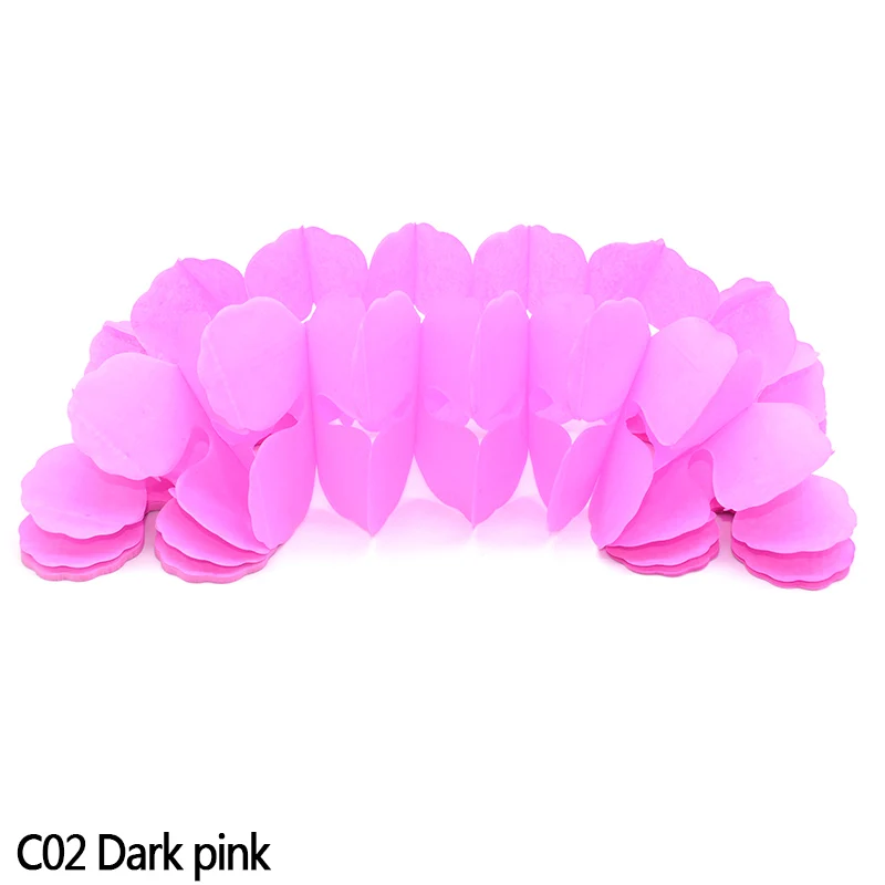 C02 Dark pink 3,6 м многоцветная четырехлистная бумага в виде клевера баннер для DIY Свадебные праздничные вечерние гирлянды товары для дома подвесные флаги украшения 7z - Цвет: C02 Dark pink