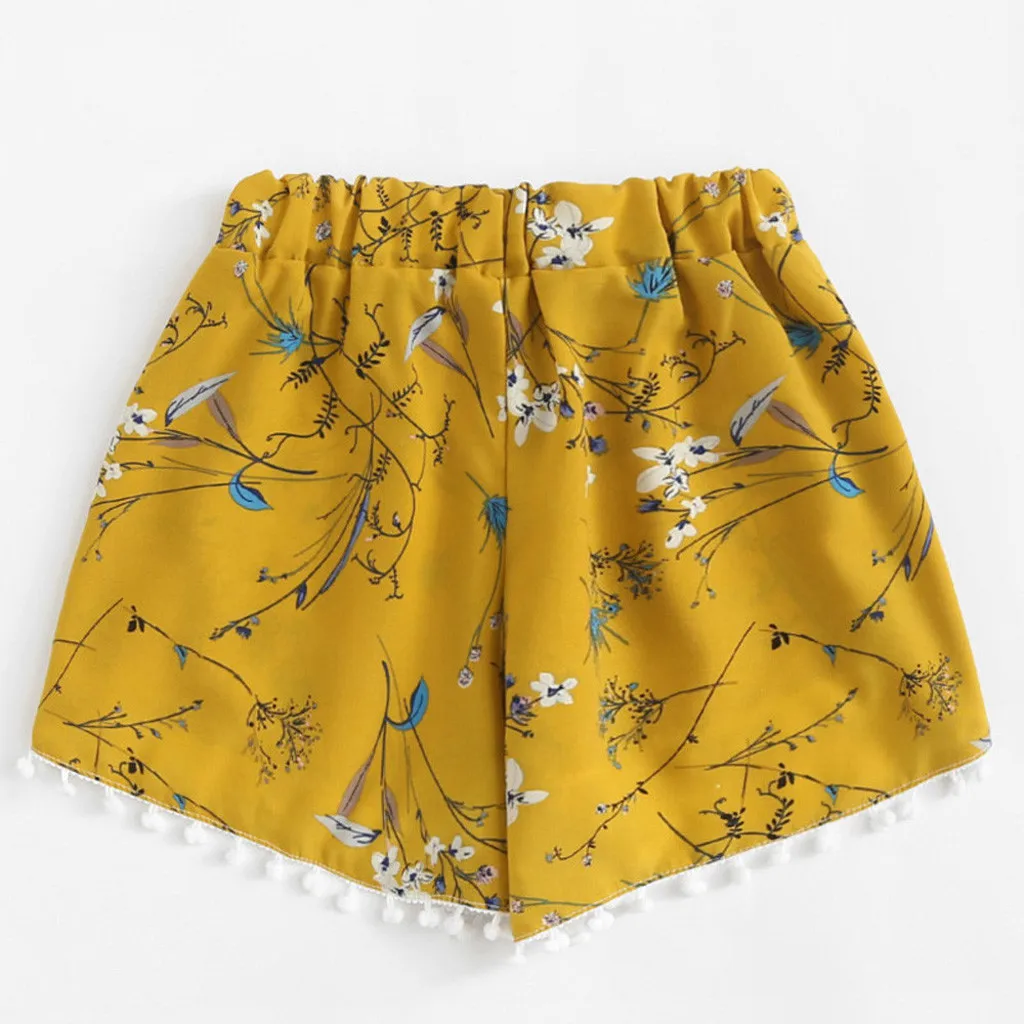 Женские шорты Korte Broek Dames Szorty Damskie Spodenki с принтом до середины талии, свободные шорты с эластичной резинкой на талии Z4