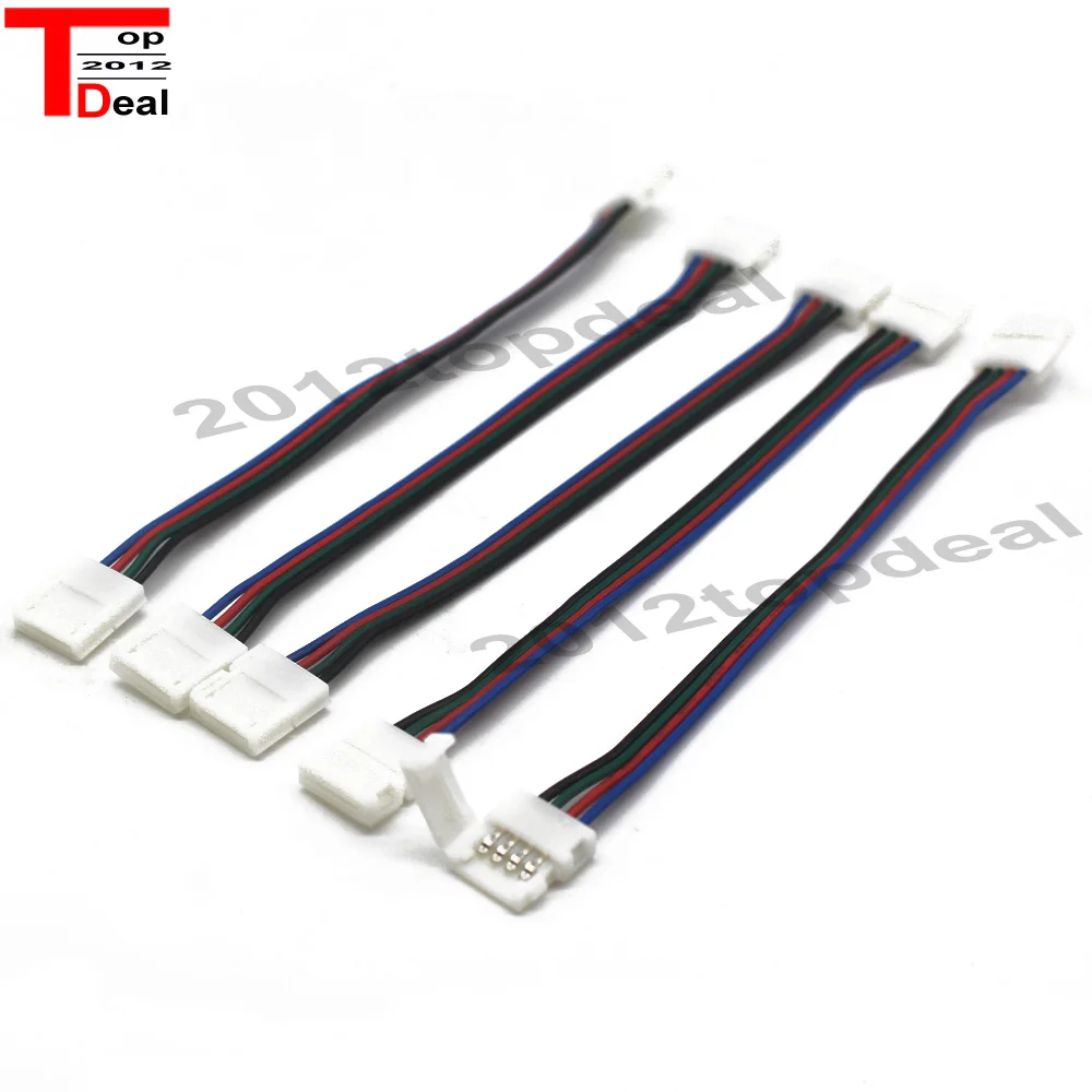 RGB светодиодные ленты разъем 4pin 10 мм Бесплатный сварочный разъем 5 шт./партия