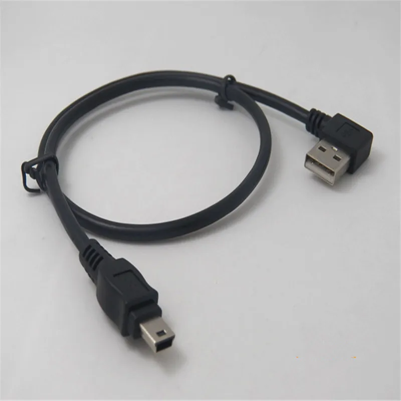 50 см справа под углом 90 градусов USB 2 0 мужчина к Mini 5pin Мужской данных зарядный