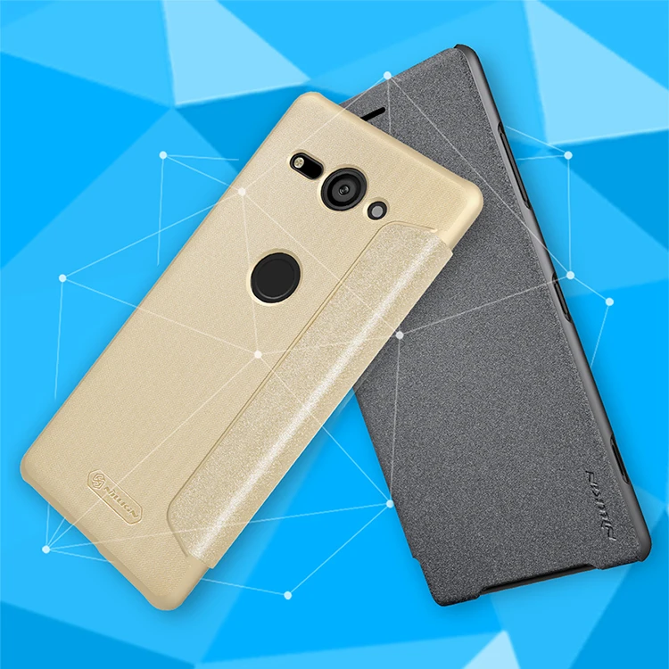 NILLKIN для sony XZ2 Компактный флип-чехол для sony XZ2 чехол-накладка блестящий чехол для телефона из искусственной кожи для sony Xperia XZ2/XZ2 Compact