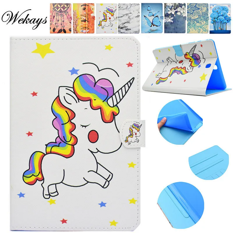 

Wekays For Samsung Tab A T550 Cartoon Unicorn Leather Stand Case sFor Samsung Galaxy Tab A 9.7" T550 T551 T555 Tablet Cover Case