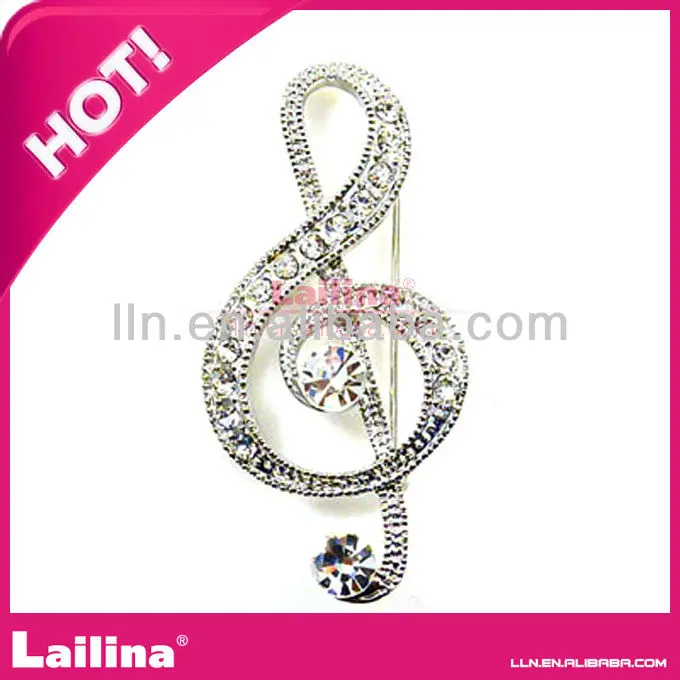 

Rhinestone Liner notes brooch for ribbon accessories