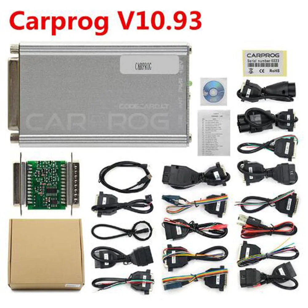 CARPROG V10.93 Carprog автомобильный прог ECU чип тюнинговый инструмент для ремонта автомобиля Carprog 10,93(со всеми адаптерами 21 предмет