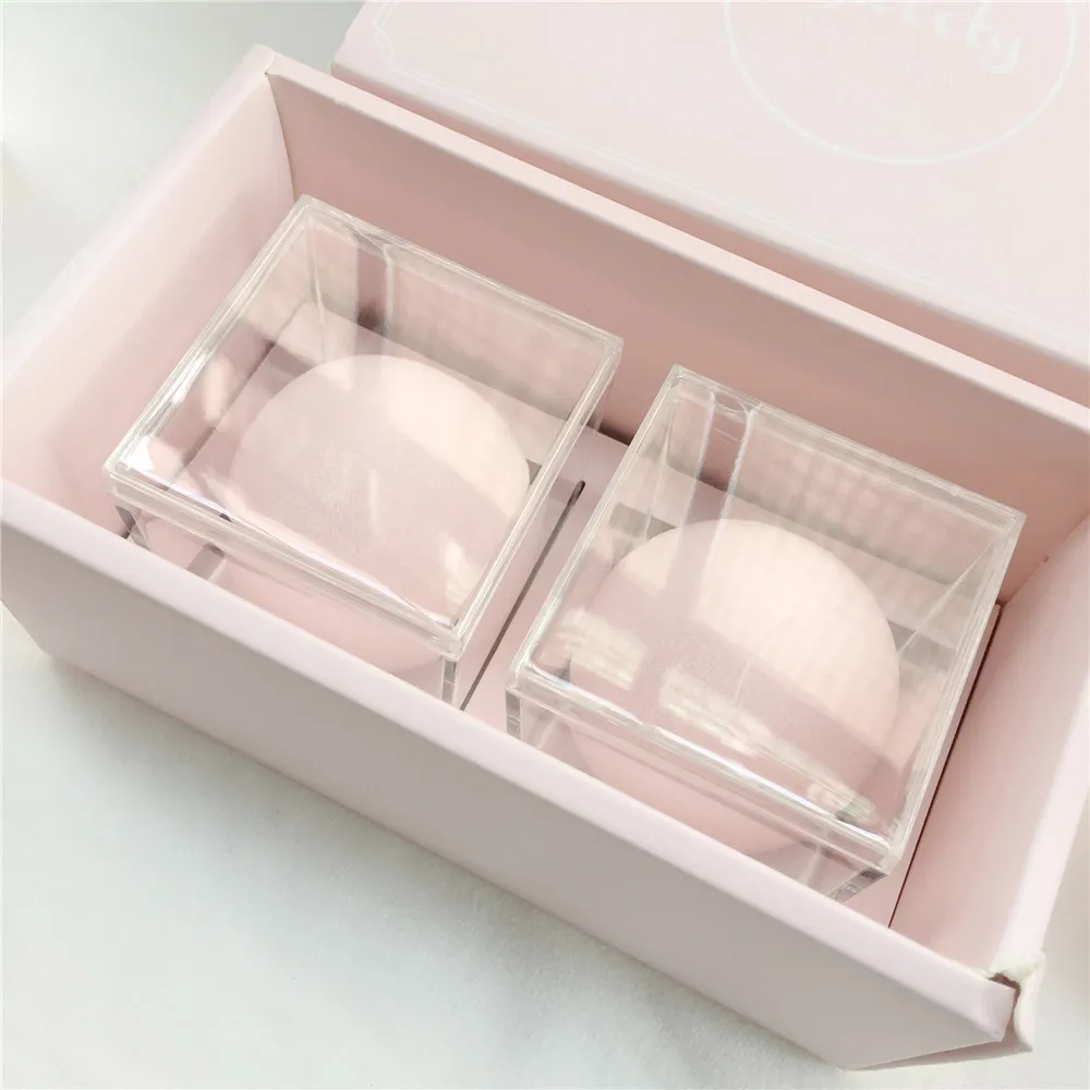 Bdbeauty Sweety булочка-образный макияж губчатый смеситель-Ультра-мягкий флоппи Губка Блендер для тональных порошков крем-жидкостей - Цвет: 2-Sponges-Case-Box