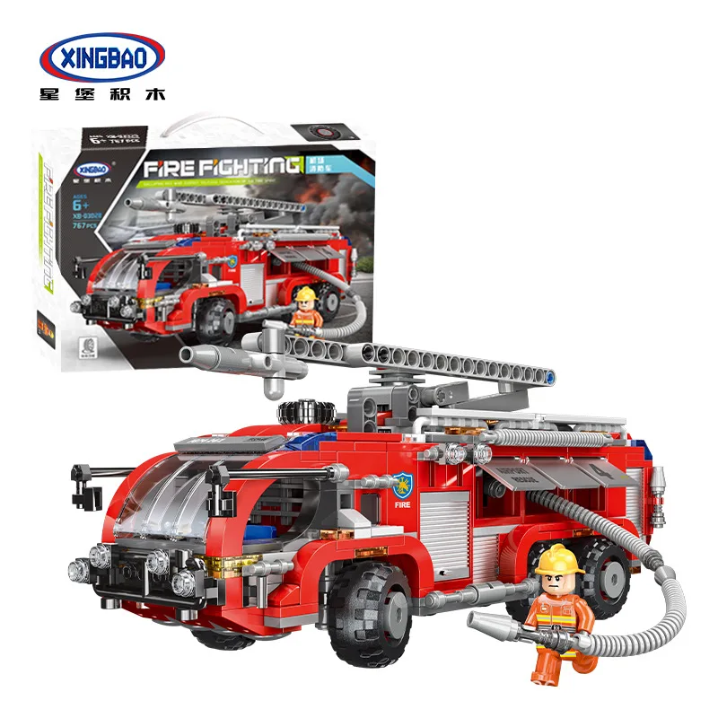 Technic Xingbao 03028 03029 03030 03031 городская пожарная машина спасательная машина наборы строительных лестниц блоки совместимы с Мос - Цвет: 03028