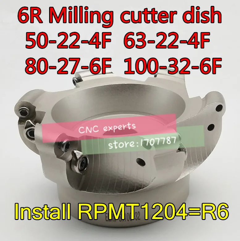 EMR6R 50 22 4F 63 80 27 6F 100 32 CNC R6 фрезерная головка для установки RPMT1204 карбидная вставка
