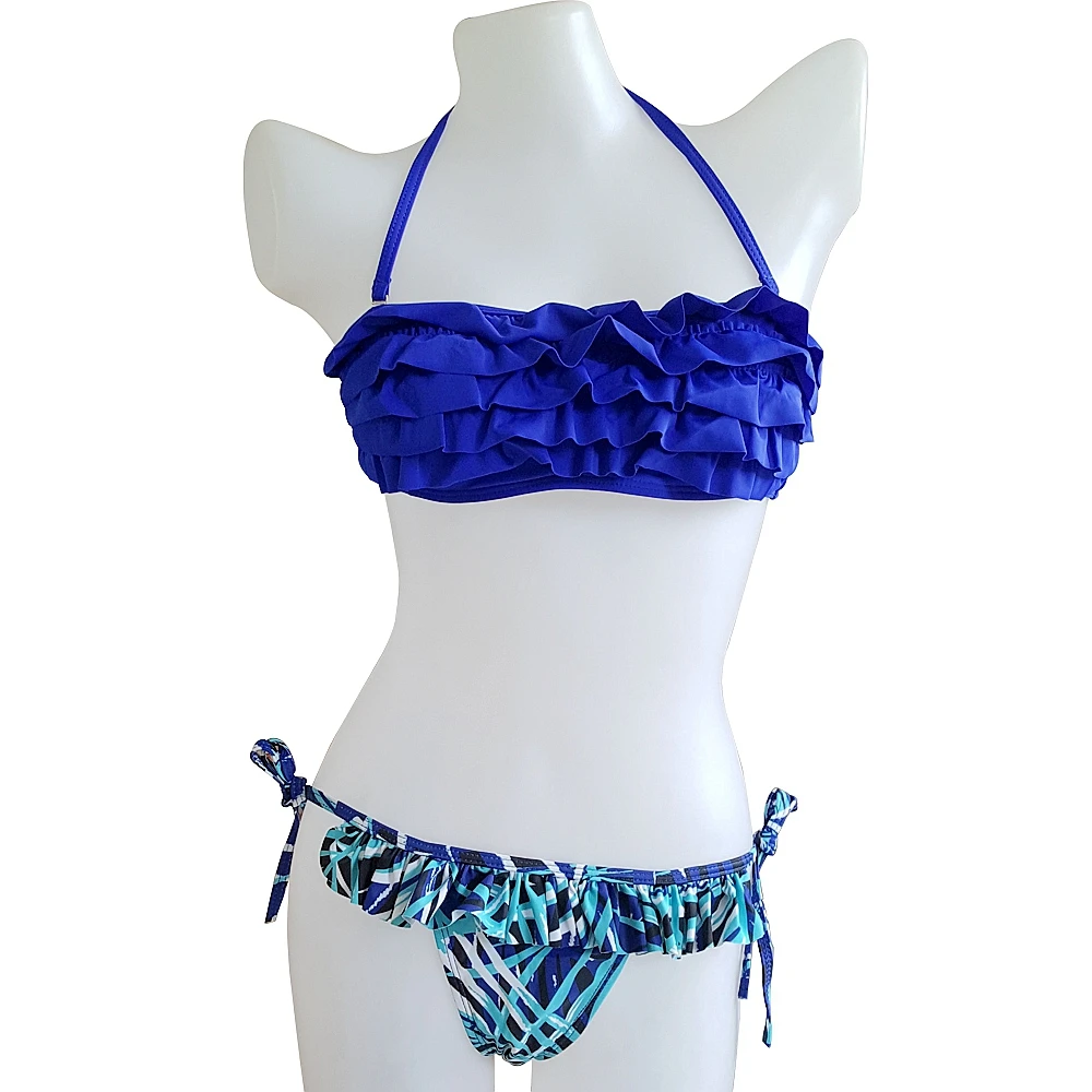 SWIMMART DK46 сексуальный купальный костюм из двух частей с цветком Купальник оборками