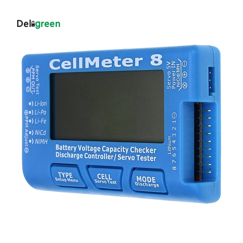 AOK CellMeter 8 без фонового освещения или разрядки Многофункциональный цифровой