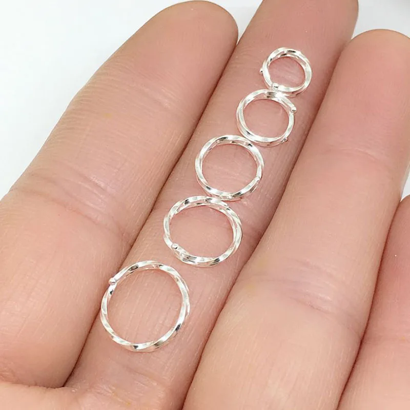 Простые Спиральные серьги кольца Pure 999 из стерлингового серебра 925 пробы круглые