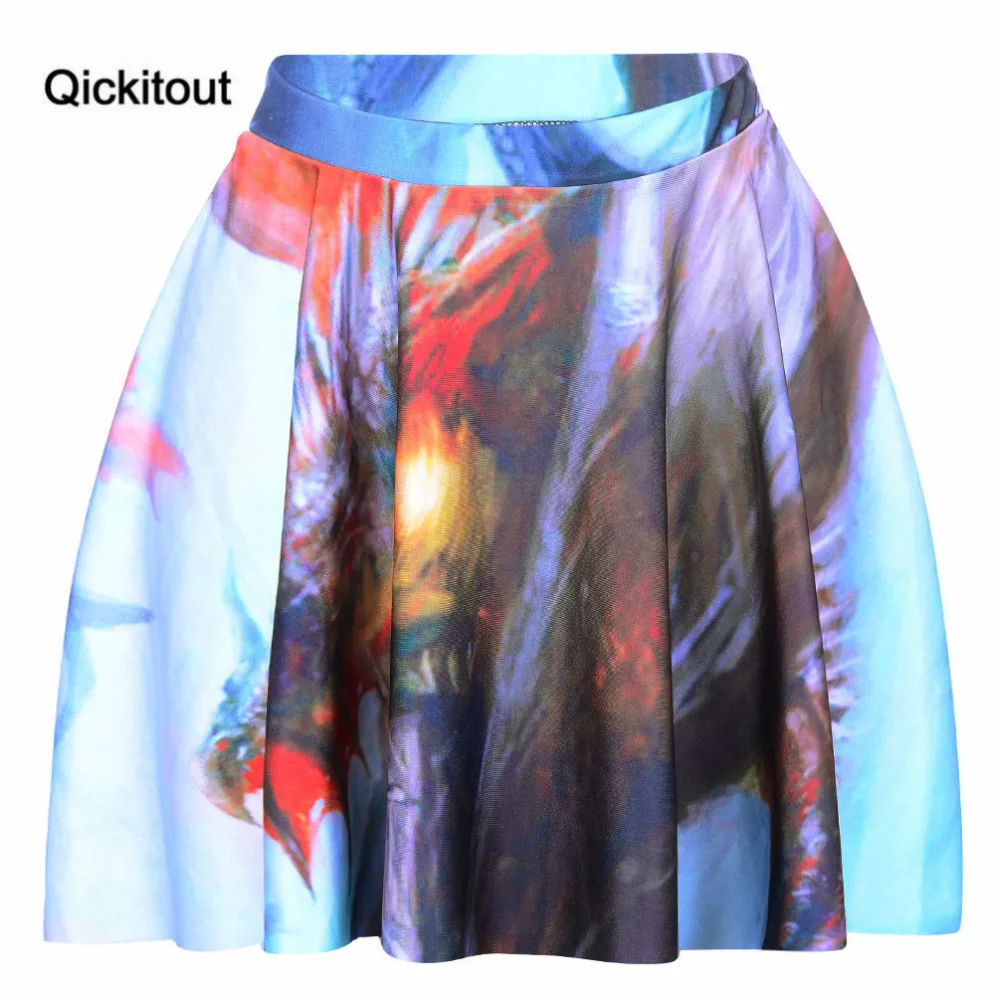 Женские летние юбки Qickitout с 3D Цифровым принтом большого размера|print skirt|fashion skirtplus