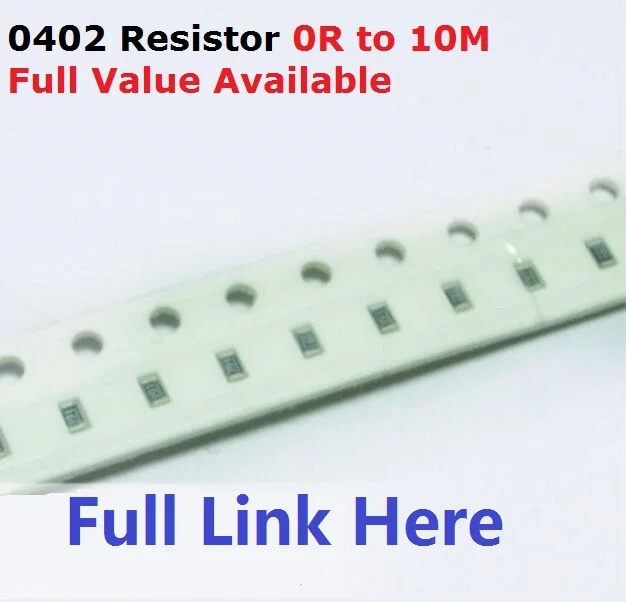 Бесплатная доставка 500 шт SMD чип резистор 0402 10K Ом 5% 0R ~ 10 м 1/2 Вт 10R 100R 220R 330R 470 1K 2 K 100K