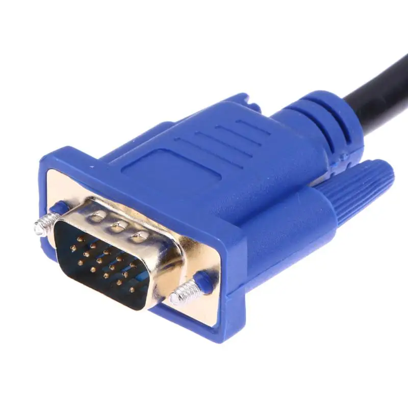 3 м/5 м HDMI ЗОЛОТОЙ штекер для VGA HD мужской 15Pin 1080P HDTV конвертер кабель Шнур провода линия для HDTV