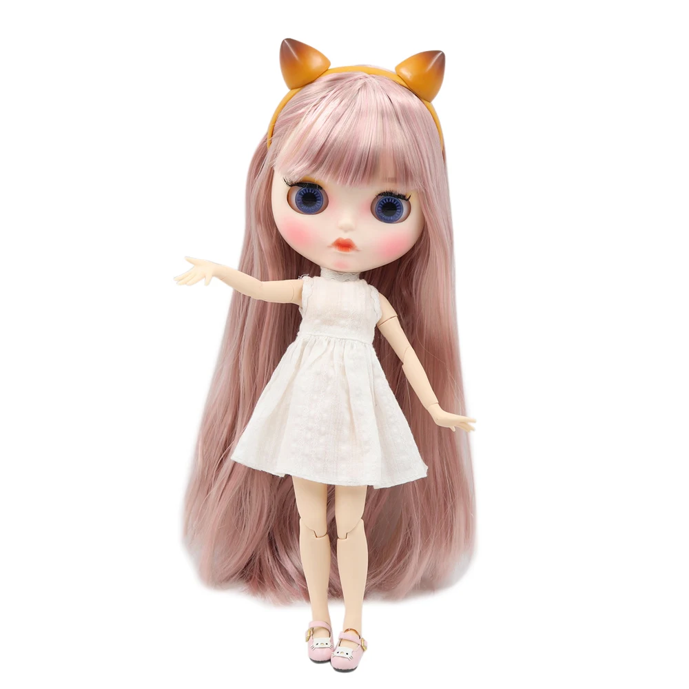 Ледяной DBS Blyth кукольные 1/6 bjd из белой кожи шарнирное тело розовый смешанный цвет