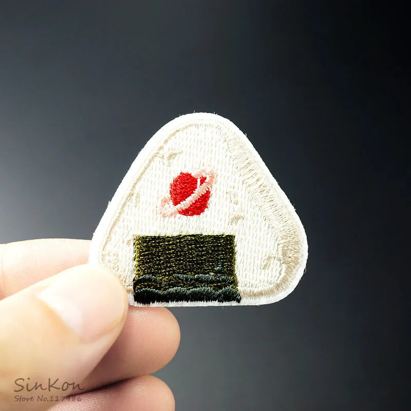 Rice Balls Size:3.5x4.0cm Iron On Badge Patch Embroidered Applique Sewing Clothes Stickers Garment Apparel Accessories | Дом и сад