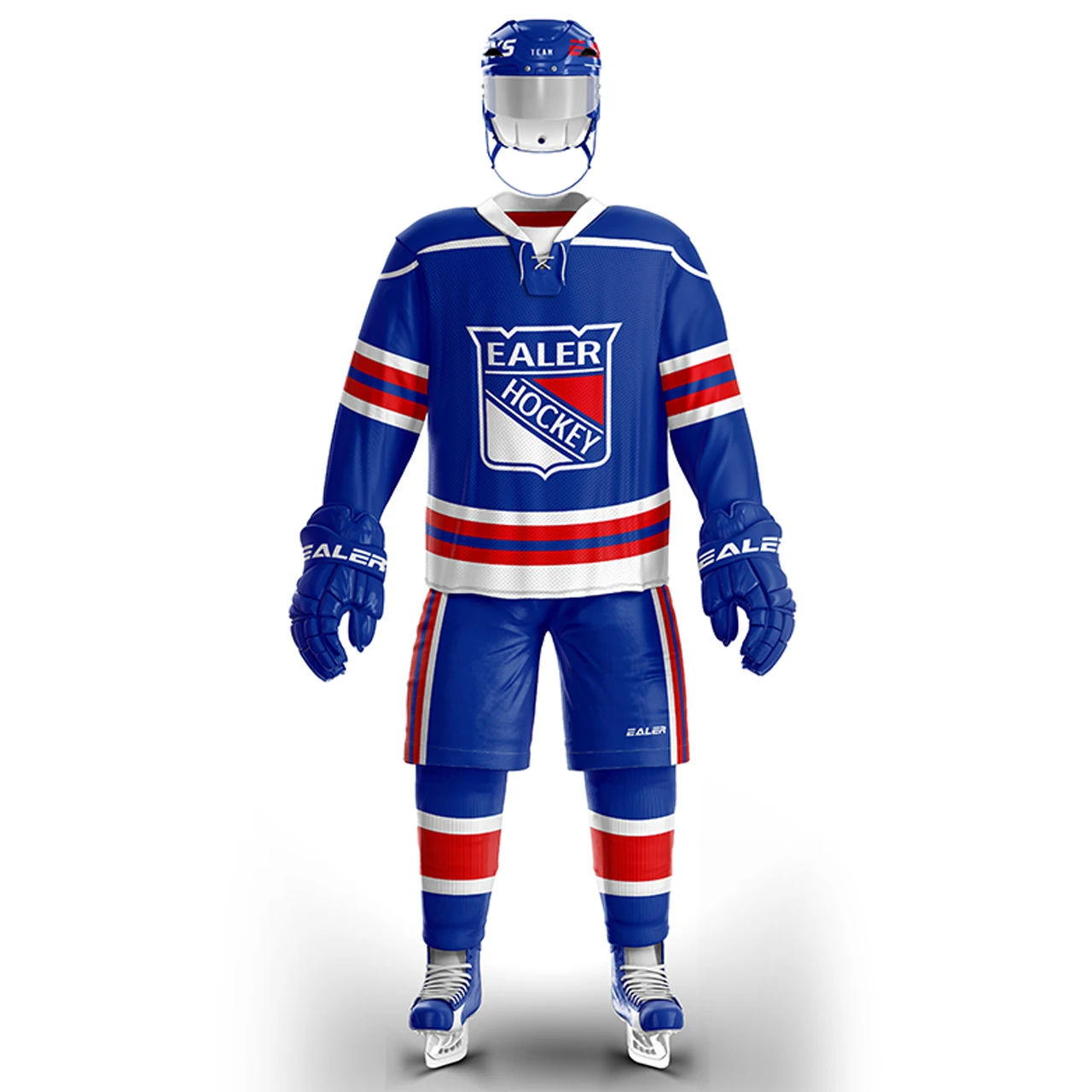 

EALER free shipping Rangers ice hockey practice jerseys With Logo in stock E036 customized any name and number