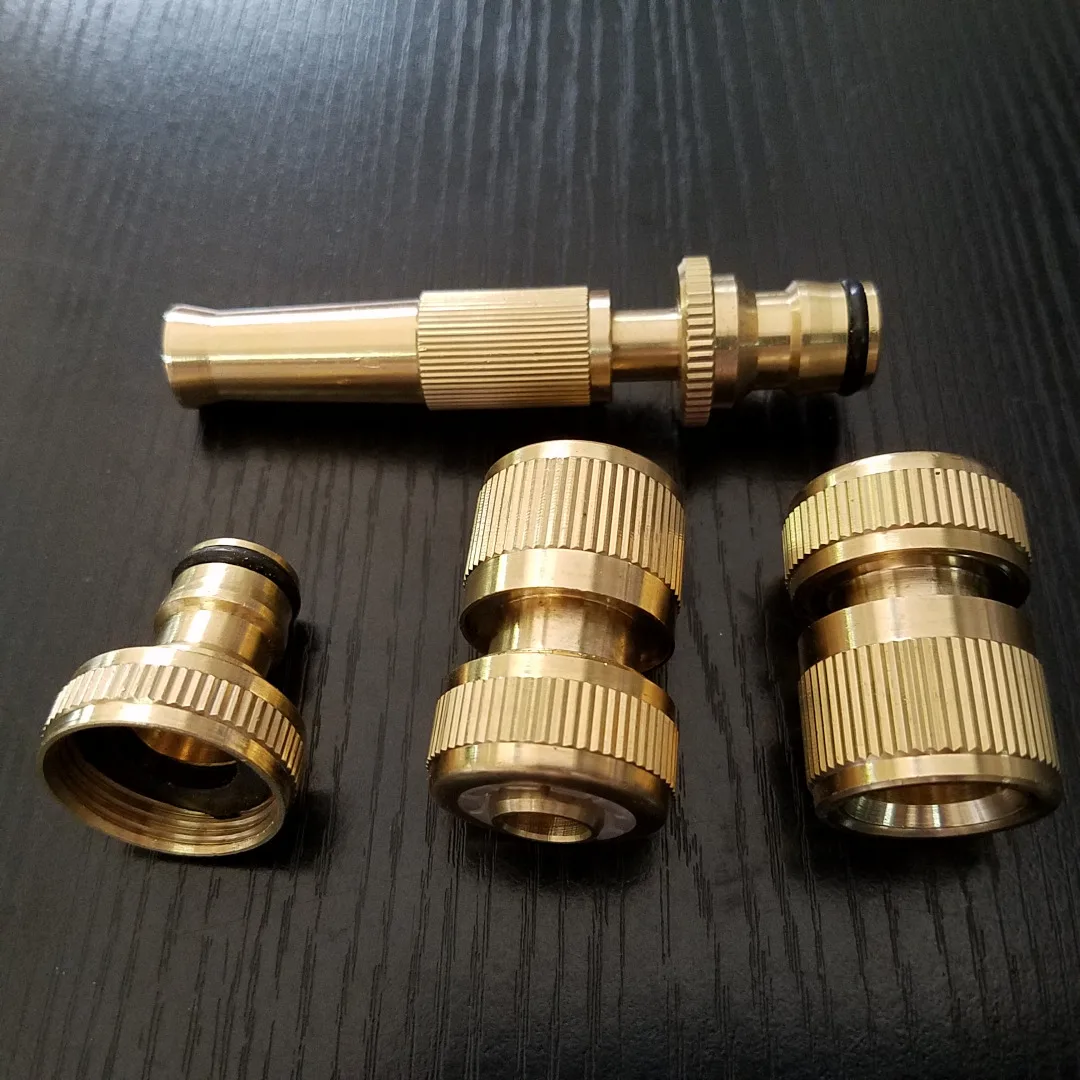 Набор латунных фитингов для садового шланга 4 шт. быстроразъемные и