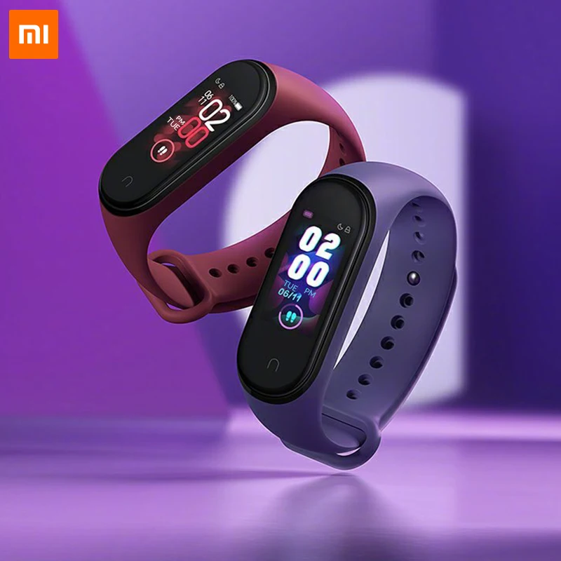 Xiaomi Mi Band 4 смарт браслет 3 AMOLED цветной экран Miband Global Fitness Bluetooth Sport 50ATM
