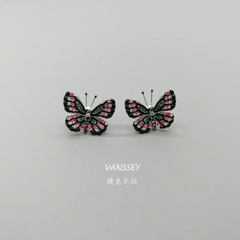 Vanssey модные ювелирные украшения насекомое бабочка разразы серьги гвоздики для