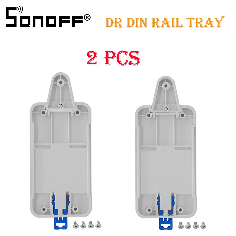 Sonoff DR 2 PCS 2 шт. SONOFF для Basic/RF/Pow/TH10/16/Wifi смарт-переключатель DR DIN лоток рейку Чехол Держатель установленный Регулируемый Чехол коробки для дома Alexa - Комплект: Sonoff DR 2 PCS
