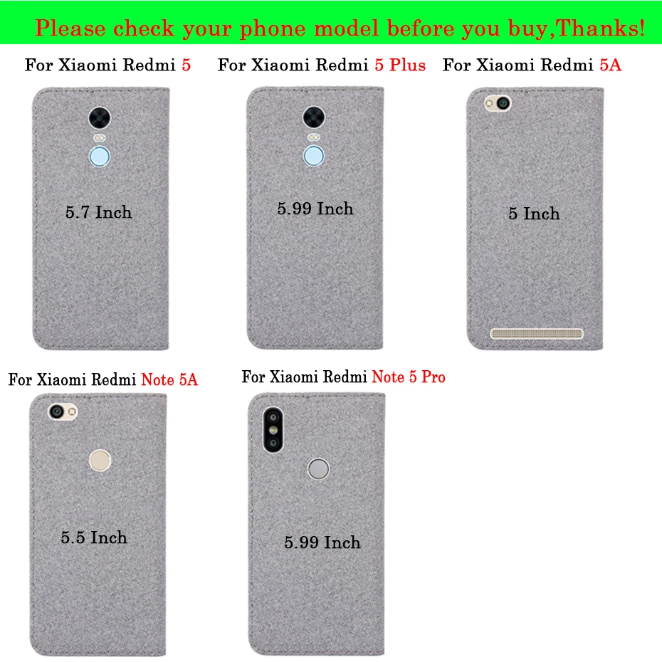 Case For Xiaomi Redmi Note 5A 5 Pro Solid Color Linen Canvas Transparent TPU Phone Shell Plus Flip |