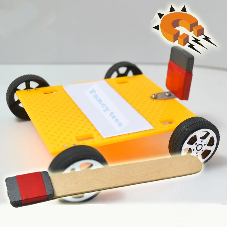 DIY магнитный автомобиль ученики изобретения технологии эксперимент материалы