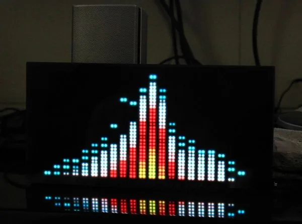 Полноцветный дисплей музыкального спектра 64*32 RGB пикселей автоматическое